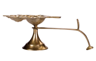 Close-up of an oil lamp