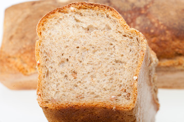 loaves of bread traditionally roasted.  Background. Close up.