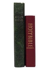 Close-up of the Bible books
