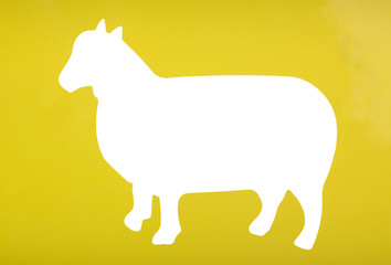 Silhouette of a sheep