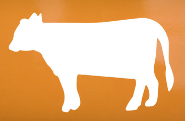 Silhouette of a cow