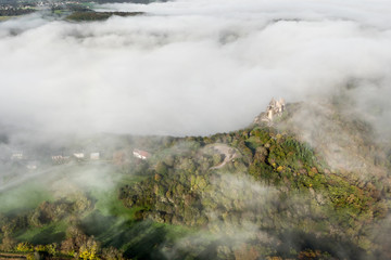 Château Rocher vue du ciel en paramoteur