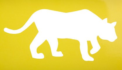 Silhouette of a tiger