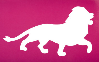 Silhouette of a lion