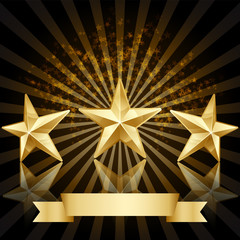 Gold star award  background