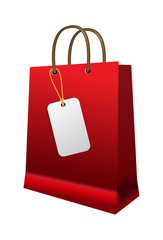 shopping bag with paper handles