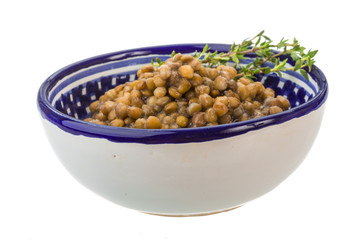 Backed lentils