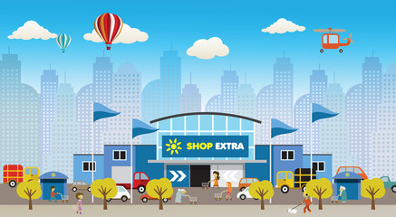 Fototapeta premium Shopping in the city