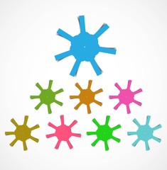 abstract design template multicolor circle set vector