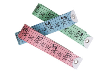 Close-up of tape measures