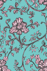 sketch floral pattern