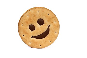 Biscuits Smile on white background