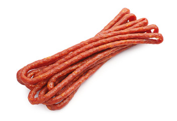 Thin smoked sausage