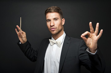 Man conducting an orchestra