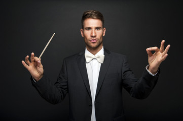 Man conducting an orchestra