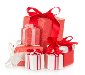Bright gifts with bows