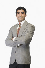 Businessman with arms crossed