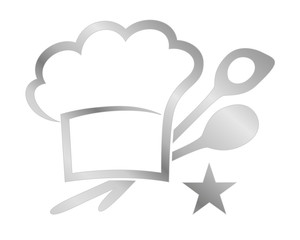 1 Sterne-Küche, Logo,silbern