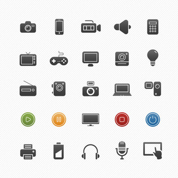 device and multimedia vector symbol icon