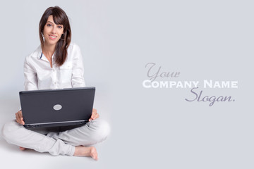 Happy young telecommuter
