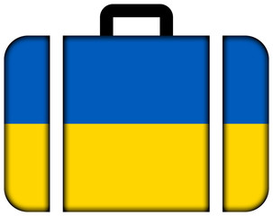 Suitcase with Ukraine Flag © promesaartstudio