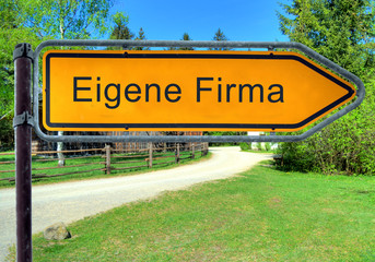 Fototapeta premium Strassenschild 3 - Eigene Firma