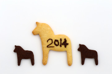2014年　年賀状　馬のクッキー