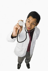 Doctor holding a stethoscope