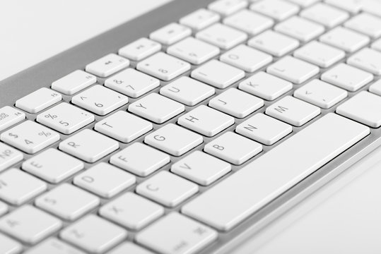 Close-up computer keyboard with bokeh effect