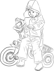 Child on a bicycle