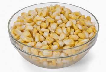 Close-up of corn kernels in a bowl