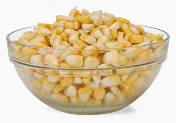 Close-up of corn kernels in a bowl