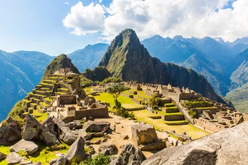 Crédence de cuisine en verre imprimé Machu Picchu Mysterious city - Machu Picchu, Peru,South America
