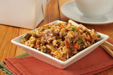Pepper beef fried rice