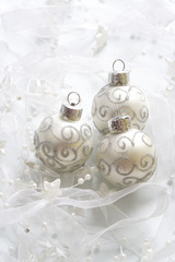 Christams baubles background