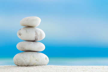 Obraz na płótnie Canvas Zen Stones on the beach