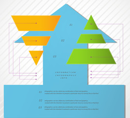 Modern arrow origami style options banner. Vector illustration.