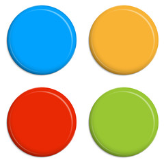 4 farbige Magnete / Buttons