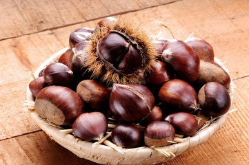 Basket of chestnuts