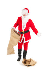 Santa with empty bags