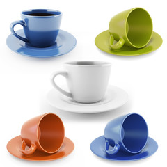 Cups of different colors