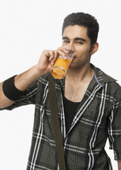 Man drinking juice