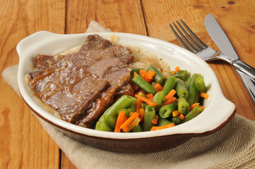 Roast beef and potatoes
