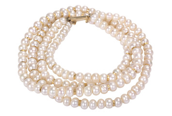 Close-up of a pearl necklace