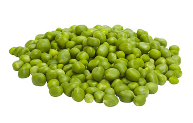 Close-up of a heap of green peas