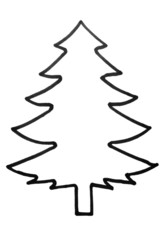 Outline of a Christmas tree