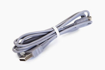 Close-up of a USB data cable