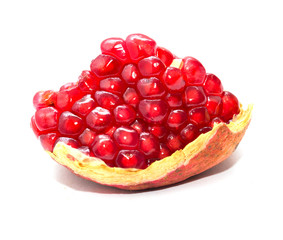 pomegranate on a white background