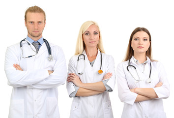 Fototapeta premium Medical workers isolated on white