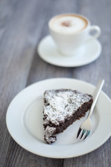 Chocolate cake slice